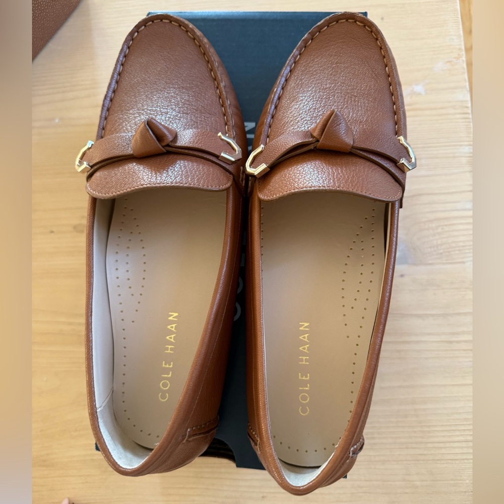 Cole Haan Women's Tan Leather Loafers